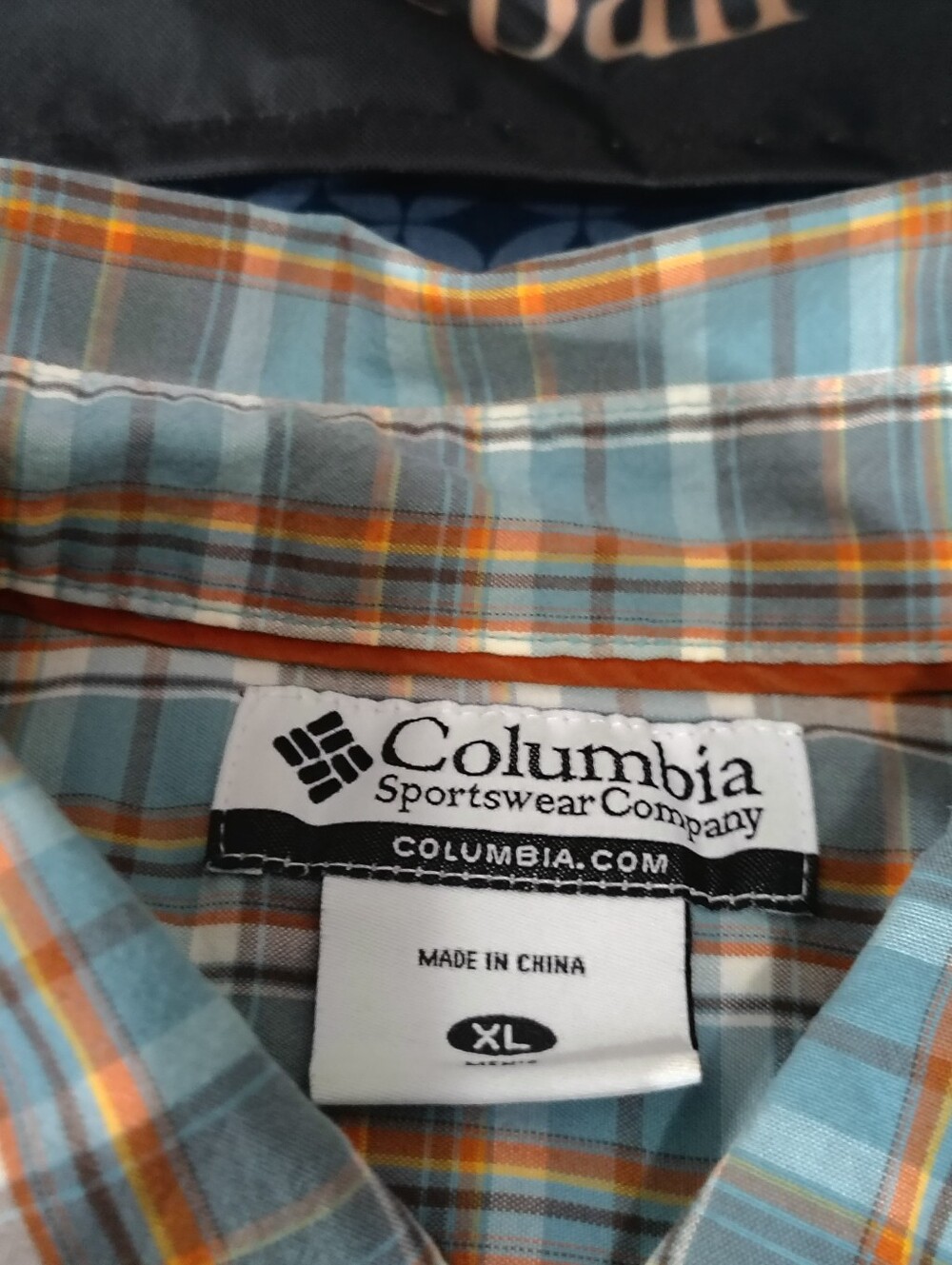 Columbia Sportswear Blue And Orange Plaid button-down - XL shirt - Picture 6 of 10